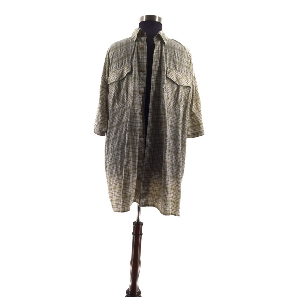 Duluth Trading Co. Men Tall Buttondown Plaid Shirt